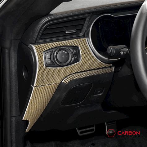 Reflective Carbon Fiber Full Dashboard Set for Ford Mustang 2015-2022 ...