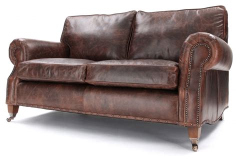 Hepburn| Vintage Leather 3 Seater Sofa from Old Boot Sofas