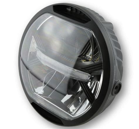 Bikermart: Koso Thunderbolt LED Dip and Main Headlight in Black, motorcycle headlights