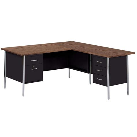 Black L Shaped Office Desk | kop-academy.com