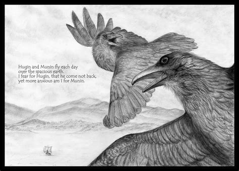 Huginn and Muninn Version2 by PhilipHarvey on DeviantArt