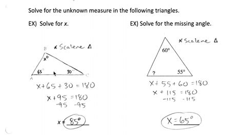 Interior Angles in a Triangle - YouTube