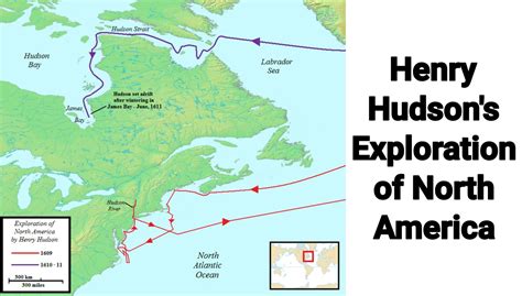 Map Of Where Henry Hudson Explored