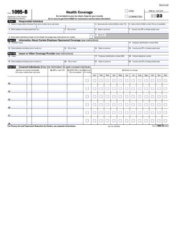 Printable 1095-B Tax Form ️ Get IRS Form 1095-B 2023: Printable PDF and ...