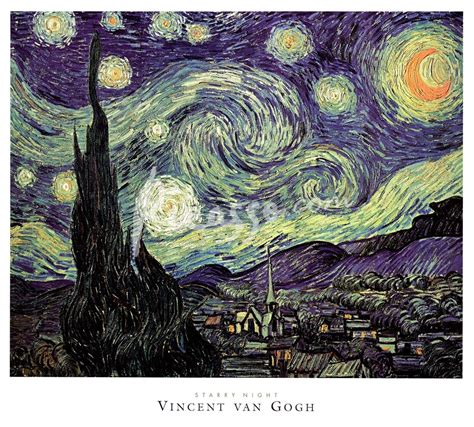 The Starry Night, c.1889 Fine-Art Print by Vincent Van Gogh at Picasso.com