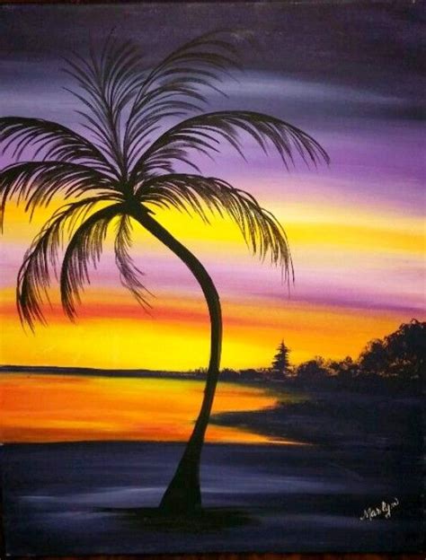 Palm Tree | Palm trees painting, Tree painting, Tree painting easy