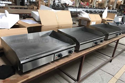 4400W Full Flat Countertop Commercial Electric Griddle TT-WE102 Chinese restaurant equipment ...