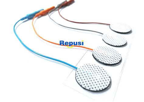 4 DISCS Ag AgCl Sensor EMG Disposable Surface Electrodes With 10cm Wire