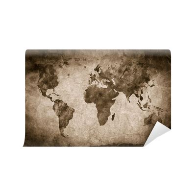 Wall Mural Ancient, old world map. A sketch, grunge vintage background - PIXERS.HK