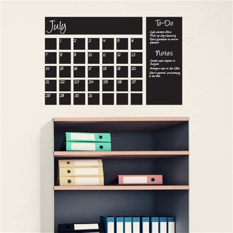 Chalkboard Calendar| Writable Chalkboard Wall Decal| WallsNeedLove