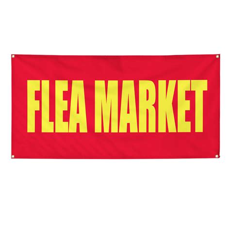 FLEA MARKET Promotion Business Sign Banner 3' x 6' w/ 6 Grommets | eBay