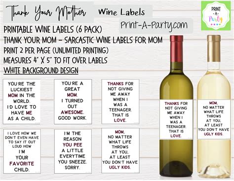 Free Printable Funny Wine Labels Printable