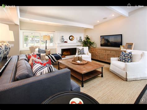 Living room inspiration from houzz | Living room orange, Beach style living room, Coastal living ...