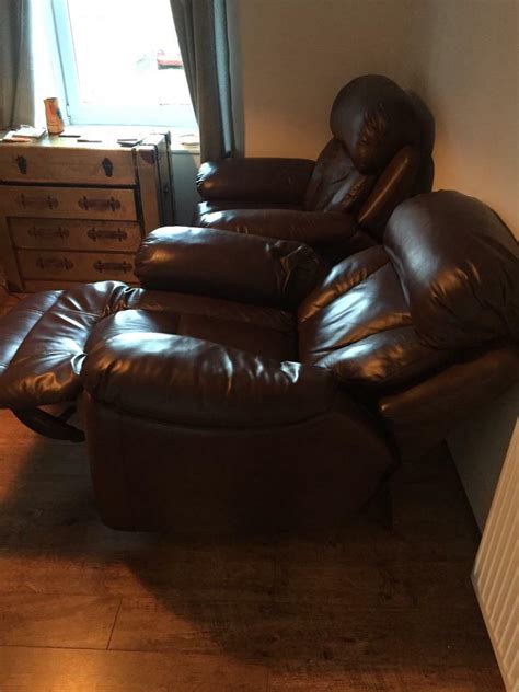 2 DFS electric recliner leather chairs | in Callander, Stirling | Gumtree