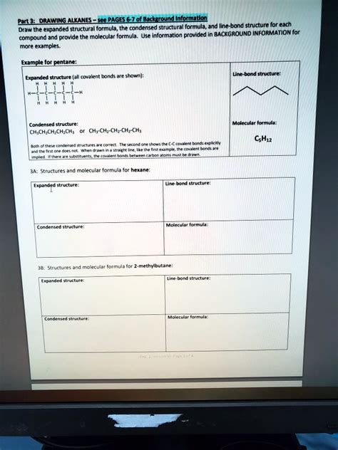 SOLVED:Parte: DRAWING ALKANES_ sce PAGES 6-2 ot Bacground Information ...