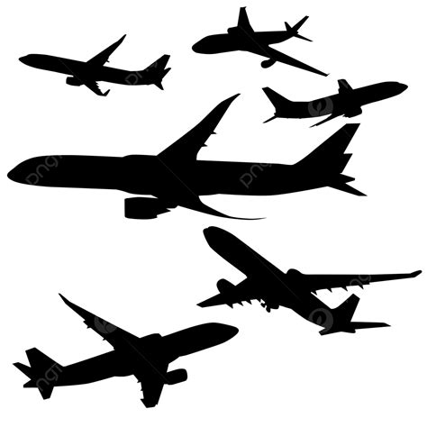 Silhouette Plane, Silhouette Png, Silhouette Vector, Silhouette Clipart ...