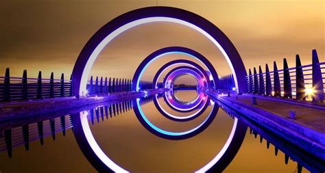 A long exposure night image from the Falkirk Wheel, Scotland | Falkirk, Falkirk wheel, Scotland