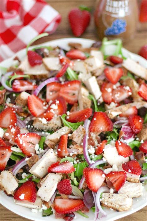 Strawberry Fields Salad recipe is inspired by the one at Wendy's. Full of greens, grilled ...