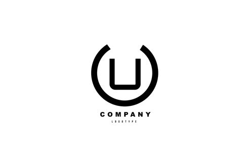 U black and white letter logo alphabet icon design for company and business 3655418 Vector Art ...