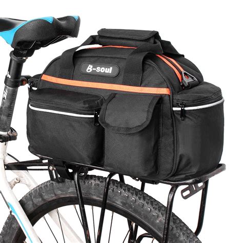 B SOUL 15L Waterproof Bicycle Rear Bag Cycling Seat Rack Storage Trunk ...