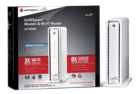 Quick Update 2017: The best modem router combo for most people is the ARRIS SURFboard SBG6782AC ...