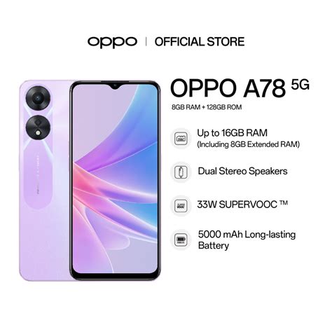 [NEW LAUNCH] OPPO A78 Smartphone 8GB RAM + 128GB ROM | 33W SUPERVOOC ...