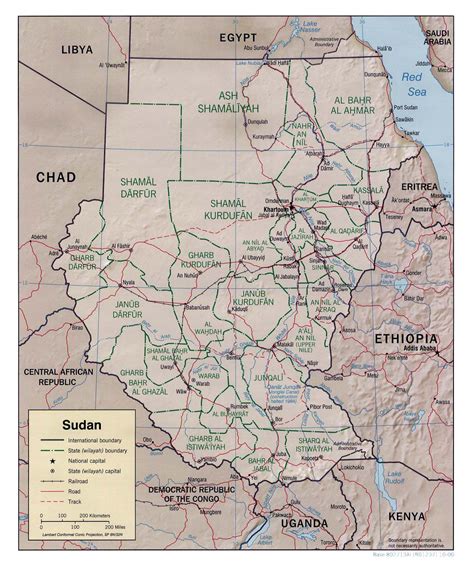 Detailed relief and political map of Sudan. Sudan detailed relief and political map | Vidiani ...