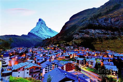 Zermatt Switzerland Snow Village Photograph by Michael Swiet - Fine Art America