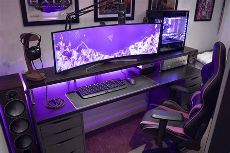 The Top 31 Gaming Desk Ideas | Gaming room setup, Gaming desk, Diy computer desk