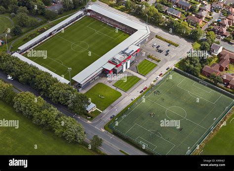 An aerial view of Broadhurst Park, home of FC United of Manchester Stock Photo - Alamy