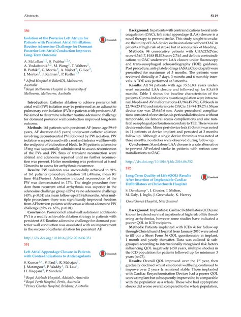 (PDF) Left Atrial Appendage Closure in Patients with Contra-Indications to Anticoagulants