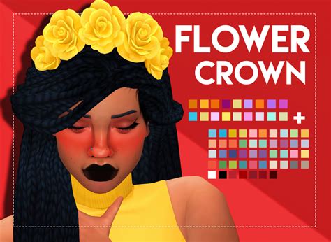 Unisex Flower Crown by weepingsimmer - SIMS 4 PANDA CC