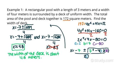 Word Problems Quadratic Equations