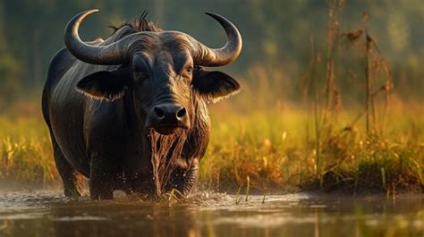 Premium AI Image | Wild Buffalo in Its Natural Habitat