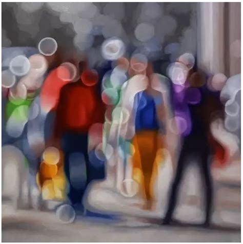 This artist's painting style perfectly captures what blurry vision is like