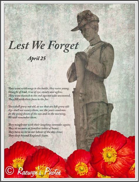 ANZAC Day: Lest We Forget | Anzac day, Anzac day quotes, Lest we forget ...