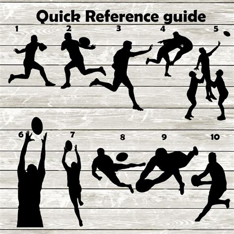 Rugby Silhouette Pack 20 Rugby Player Designs Digital Download 20 Png ...