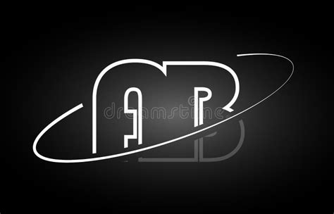 AB a B Letter Alphabet Logo Black White Icon Design Stock Vector ...