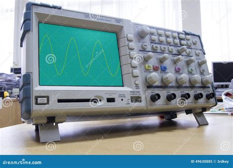 Oscilloscope with Sine Wave Illustration Stock Image - Image of digital, laboratory: 49630885