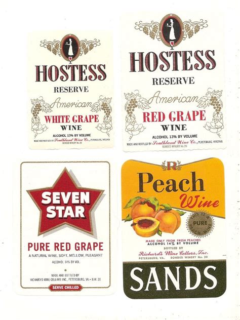 49 Old 1940's Plus WINE Labels.all U.s.virginiaohio - Etsy