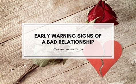 20 Early Warning Signs of a Bad Relationship