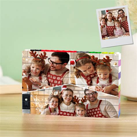 Personalized Collage Block Puzzle Custom Colors Building Brick | MadeMine