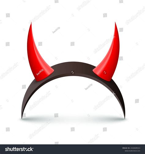 3d Red Devil Horns On Black Stock Vector (Royalty Free) 2142649313 | Shutterstock