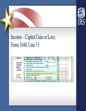 Fillable Online apps irs Income Capital Gain or Loss; Form 1040, Line ...