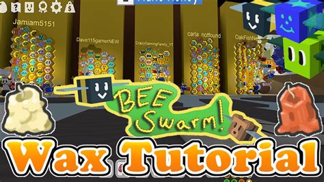 Bee Swarm Simulator - Wax Tutorial - ROBLOX - YouTube