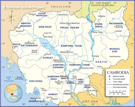 Administrative Map of Cambodia - Nations Online Project