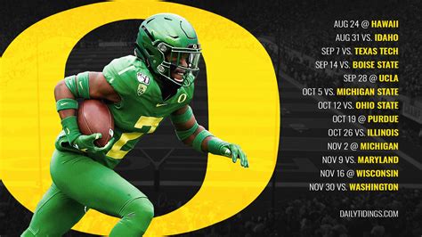 2024 Oregon Ducks Football Schedule - Bill Marjie