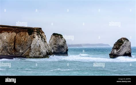 Signs of coastal erosion on the Isle of Wight Stock Photo - Alamy