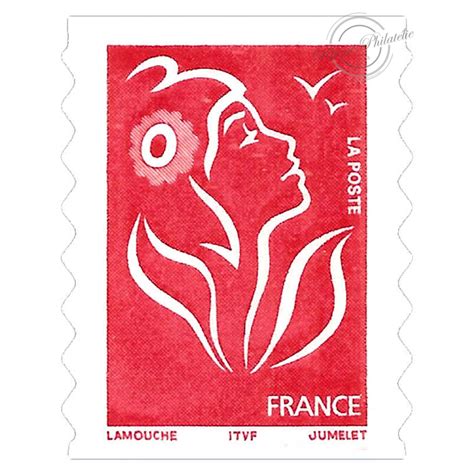 TIMBRE POSTE N°3744 MARIANNE ROUGE DE LAMOUCHE, AUTOADHESIF 20G FRA...