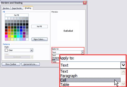 Table Cell Shading – White Space – Troubleshooting – Word Macros and Tips